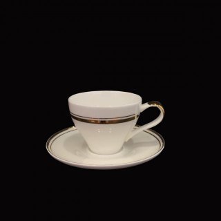 唐山骨质瓷咖啡杯碟镶金西式咖啡杯碟
