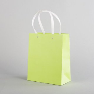荧光绿 简约白卡纸纸袋礼品手提袋3#