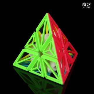 奇艺DNA金字塔三阶异形魔方 比赛速拧学生玩具智力魔方批发