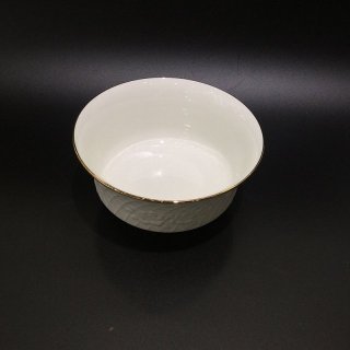 唐山优质骨质家用中式纯白6寸描金汤面碗