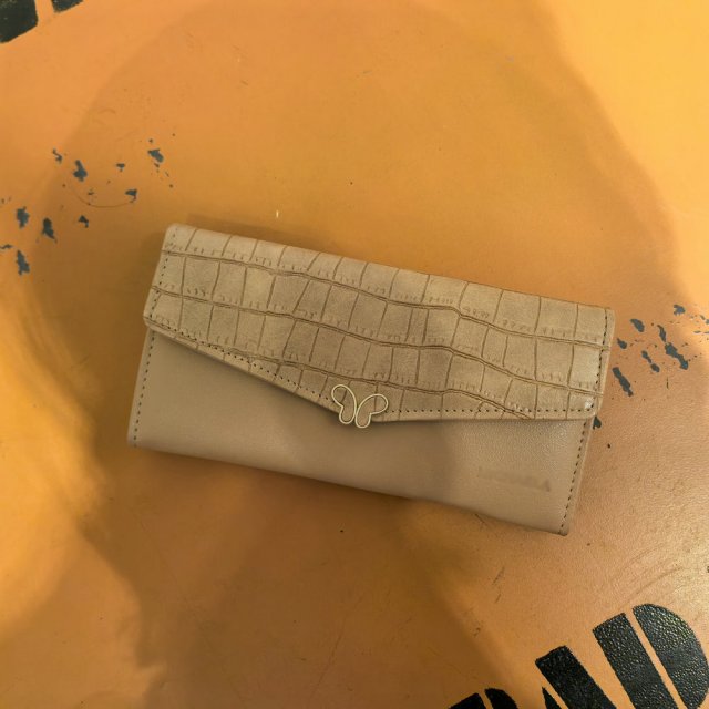 时尚鳄鱼纹大容量折叠式多功能卡包手拿包
