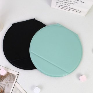 小镜子女随身便携高级感外出携带旅行桌面摆放可立迷你折叠化妆镜