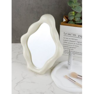 ins 风轻奢化妆镜卧室桌面装饰镜少女心梳妆镜云朵波浪镜