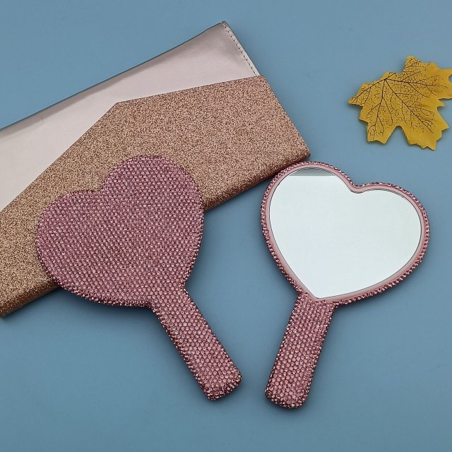 [胜雅] 爱心造型闪钻手持镜