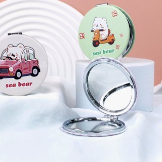 旅行白熊 便携口袋化妆镜