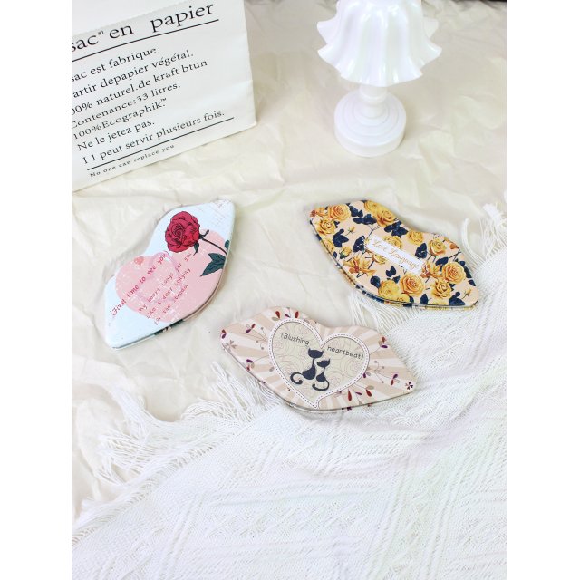 [胜雅] 时尚潮流ins风蝴蝶形状台镜桌面化妆镜可悬挂式镜子