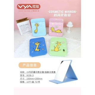 INS风新款卡通便携折叠镜学生宿舍台镜家用化妆镜补妆镜梳妆镜