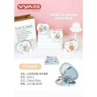 可爱卡通亚克力挂饰双面折叠化妆镜挂包镜补妆镜随身镜女生小镜子