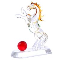 水晶马摆件 水晶彩色立马 水晶生肖马家居办公室摆件创意礼品DJ-0009