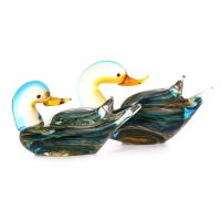 拧丝鸭琉璃摆件家居婚新房装饰工艺品高档创意礼品XSJ-79/80