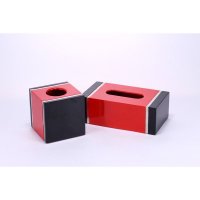 进口中纤板 吉祥金属红/黑亮光纸巾盒ATMYXZ-033小ATMYXZ-035大