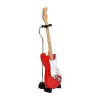袖之珍 家居创意小巧精致 红色迷你吉他乐器模型摆件20#
