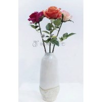 满庭芳花艺家居室内仿真花艺装饰大肚玫瑰（12枝/盒） MTF-RF7926