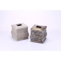 欧式奢华时尚创意方形纸抽盒高档树脂砂石纸巾盒YYJ-ZJH-008/009