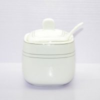 厨房陶瓷调味瓶调味罐醋盐巴鸡精砂糖固体陶瓷调料罐子300ML