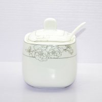 厨房陶瓷调味瓶调味罐醋盐巴鸡精砂糖固体陶瓷调料罐子300ML
