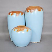 简约现代蓝色台面装饰摆设陶瓷花瓶