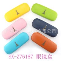 【2015厂家新款直销】时尚优雅个性订制巴黎铁塔系列皮质眼镜盒