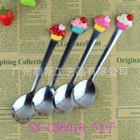 【2015新品】工厂直供批发优质精美不锈钢西餐勺子长柄饭汤调羹 SX-C56018