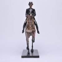 爆款创意树脂 仿铜 英伦 马球 骑马人物家居摆件软装饰品礼品12915