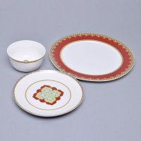 现代欧式印度风情系列小碗大小餐盘 景德镇高档家居陶瓷碗 盘子（不含架）TC12-YDFQ05