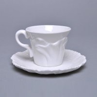 珊瑚相思咖啡杯茶杯碟下午茶杯 陶瓷白色餐具摆件饰品SH-XS009
