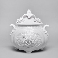 现代欧式景德镇陶瓷 唐山骨瓷中式高档时尚玫瑰陶瓷带盖汤锅餐具TC-10-GDHW005-NH