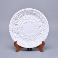 皇家园林圆盘装饰盘白色餐盘 家具橱柜展厅样板房陶瓷摆件（不含架）TC-11-HJYL-008-B