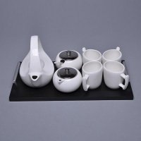 简约现代客厅/餐厅白色陶瓷 1套7件咖啡具RP-YTC002