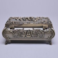 欧式合金玫瑰首饰盒戒指盒收纳盒复古创意项链盒情侣礼物新品YZ--065