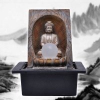 坐佛招财风水球流水喷泉摆设树脂工艺品镇宅家居装饰品1148051
