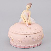 创意旋转音乐盒跳舞芭蕾女孩八音盒跳舞女孩音乐盒生日礼物送女生（不含木架费）MP-929