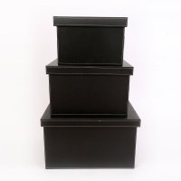黑色PU皮革收纳箱/储物箱/收纳箱大号有盖/收纳盒YPX-HZ-2#SNX