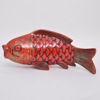 新古典风格摆件鱼跃龙门高端家装饰品传统工艺脱胎摆设新款漆器40048