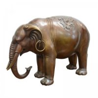 老玩铜 中式纯铜大象摆件招财象家居饰摆件工艺吉象礼品QFXBZ-126
