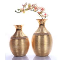 创意装饰品客厅家装工艺 刮线花瓶带钻（不含木架费）NHTC1062-1-G 2-G 1-S 2-S